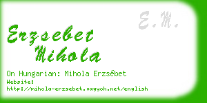 erzsebet mihola business card
