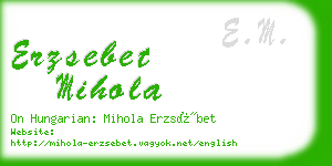 erzsebet mihola business card